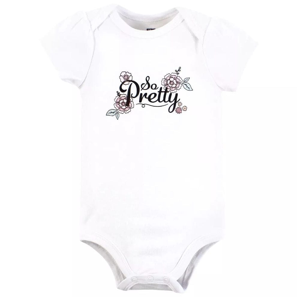 3 Pack Short Sleeves Bodysuit: Rozy Dreams Collection