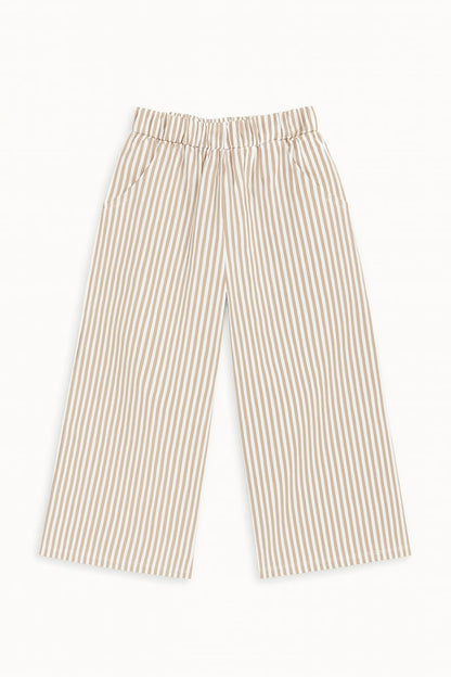Cotton Top & Striped Trousers Set with Mushroom Accessory