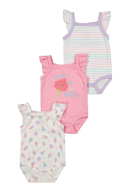 Sleeveless Bodysuit: 3 Pack