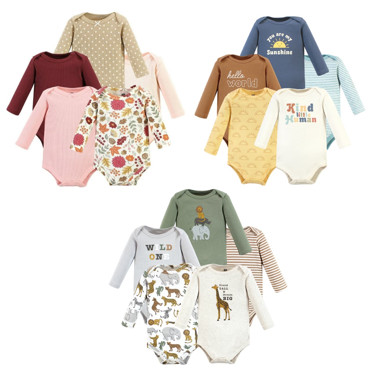 Full Sleeves Bodysuit: 5 Pack