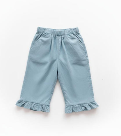 Blue Blossom Top & Trousers Set with Sunglasses