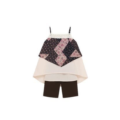 Layered Floral Top & Shorts Set