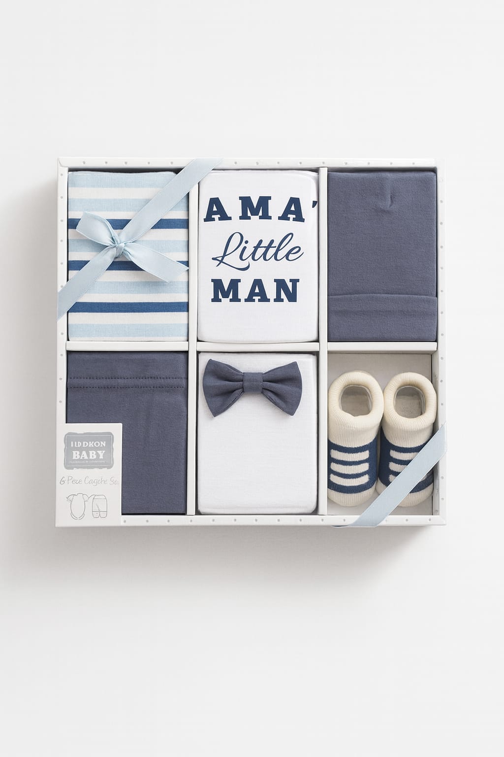 Baby Boy Gift Box: 6 Pcs (0–3 Months)
