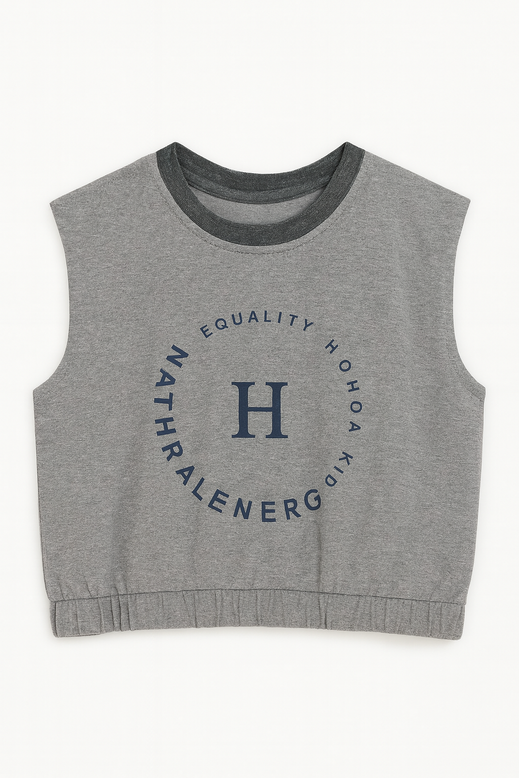 Grey Baggy Tee & Puff Trousers Set