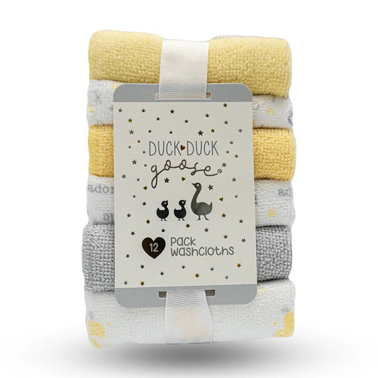 Baby Wash Cloths:  12 Pack