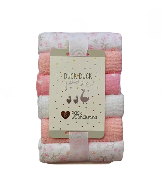 Baby Wash Cloths:  12 Pack