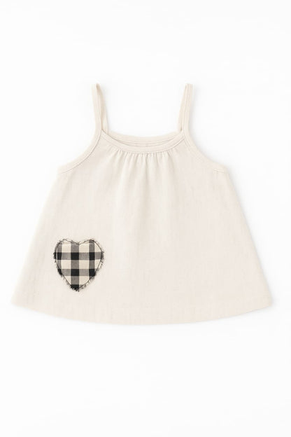 Plaid Heart Linen & Cotton 3-Piece Set