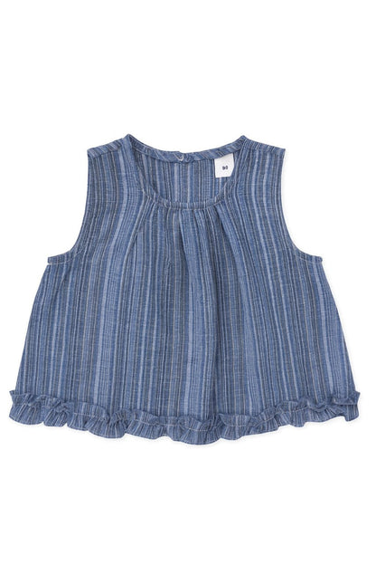 Seaside Stripe Top & Broderie Anglaise Trousers Set