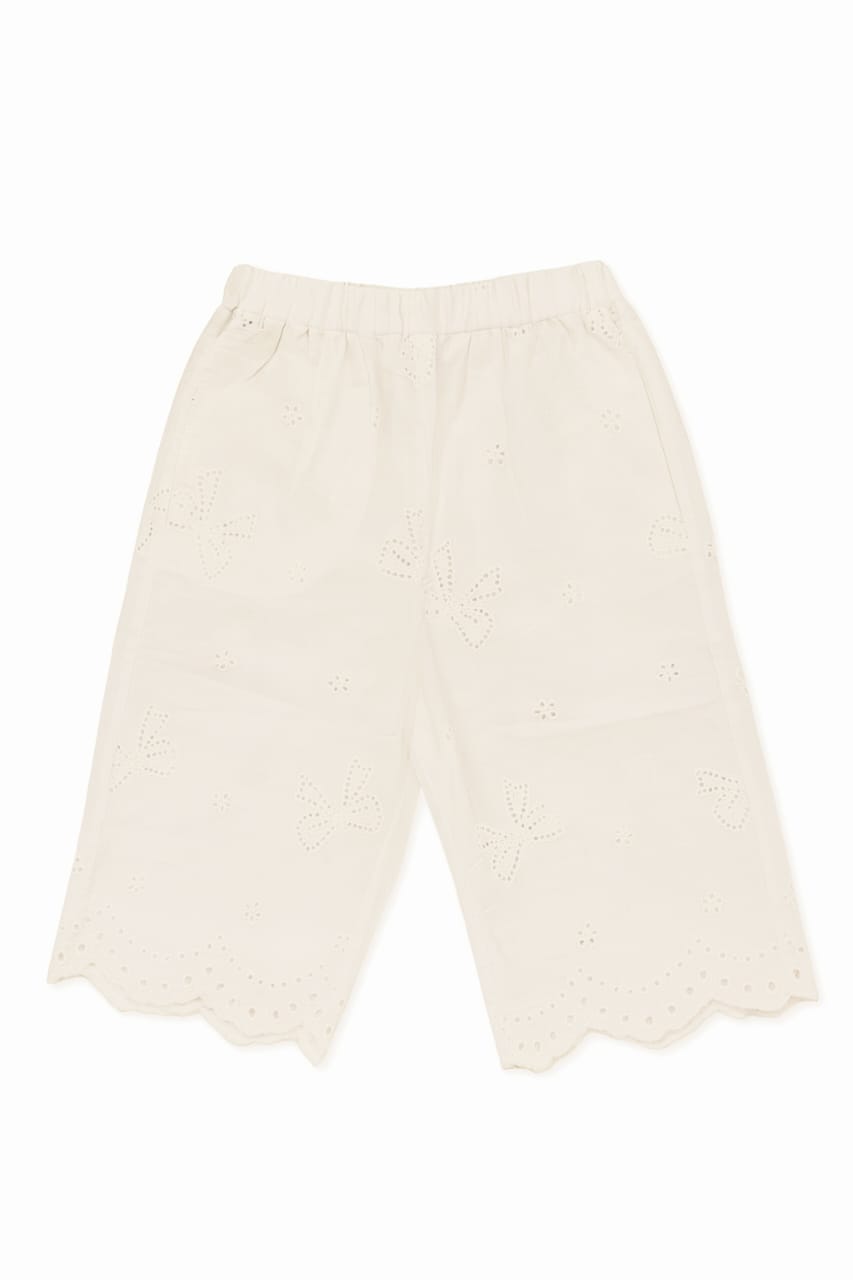 Seaside Stripe Top & Broderie Anglaise Trousers Set