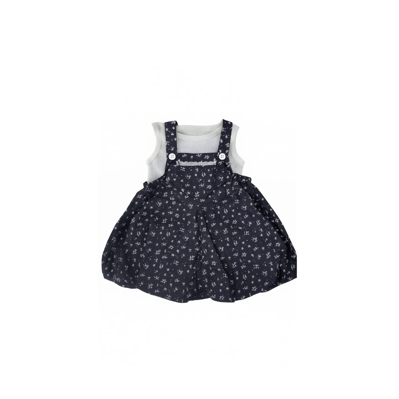 Floral Delight Dungaree Dress Set