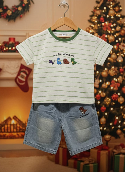 Merry Dino Denim Combo