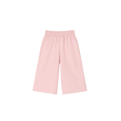Ruffle Collar Top & Pink Trousers Set