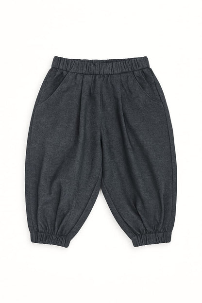 Grey Baggy Tee & Puff Trousers Set