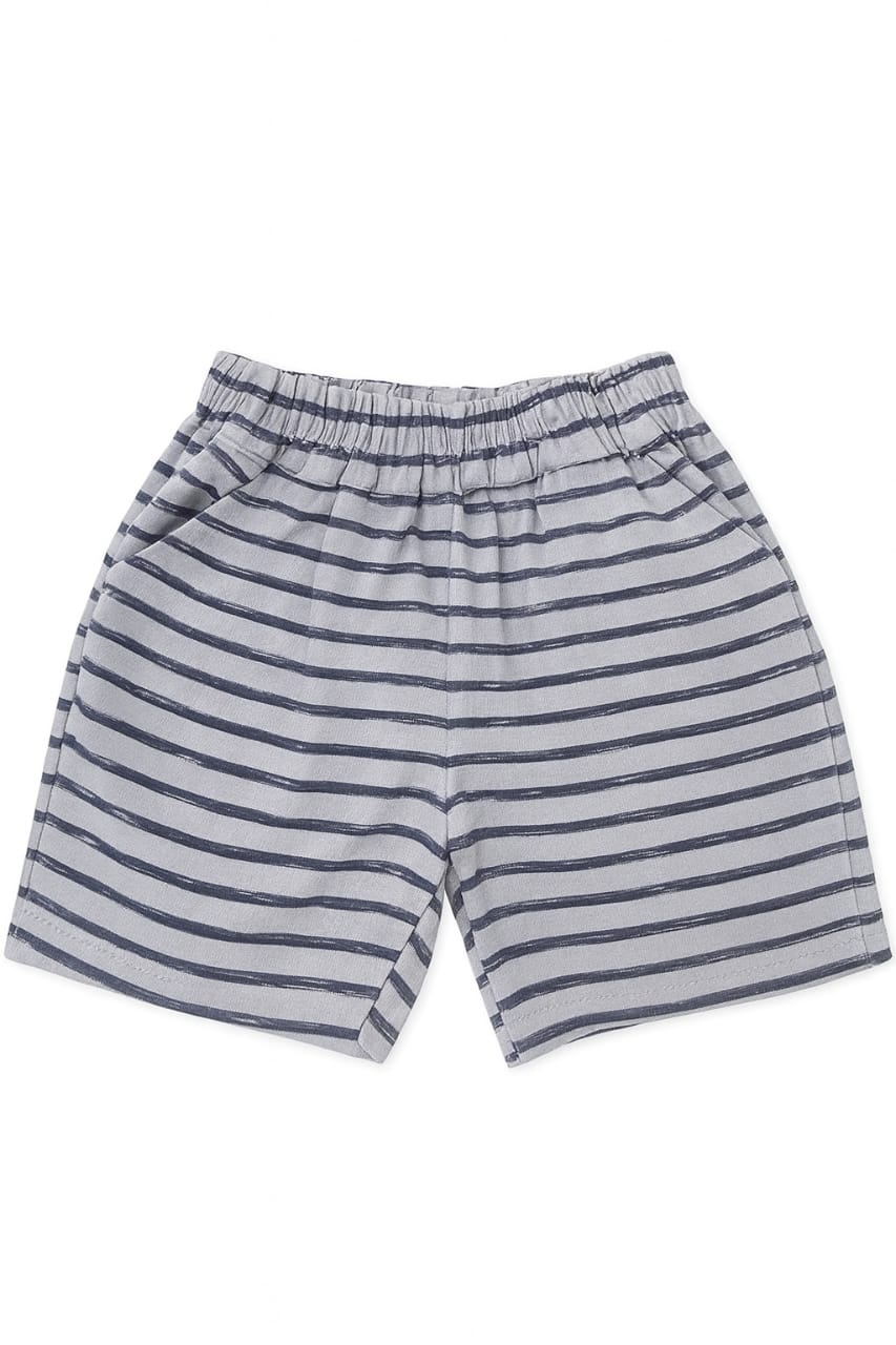 Sleeveless Polo & Stripe Shorts Set