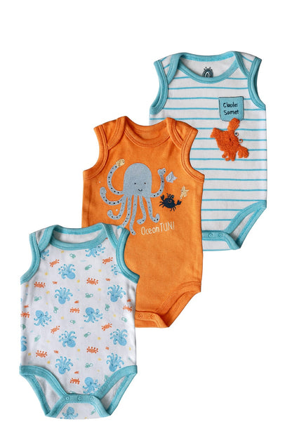 Sleeveless Bodysuit: 3 Pack